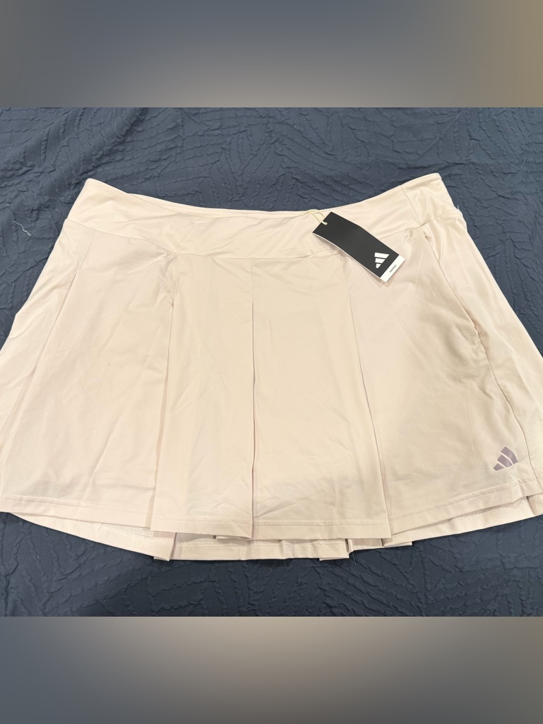 Adidas Ultimate365 Pale Pink Pleated Athletic Skort